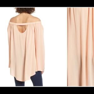 BP Peach off the shoulder tunic